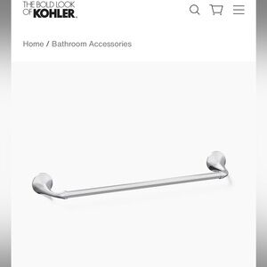 NIB Kohler elliston Silver Towel Bar